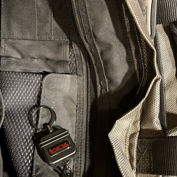 TUMI Gym Travel Bag - Gray Olive Green - EUC - Picture 7 of 8